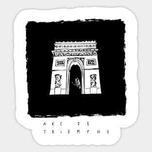 Arc de Triomphe in ink Sticker